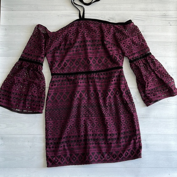 NWT Likely Printed Lace Mini Dress Size M - Picture 3 of 8